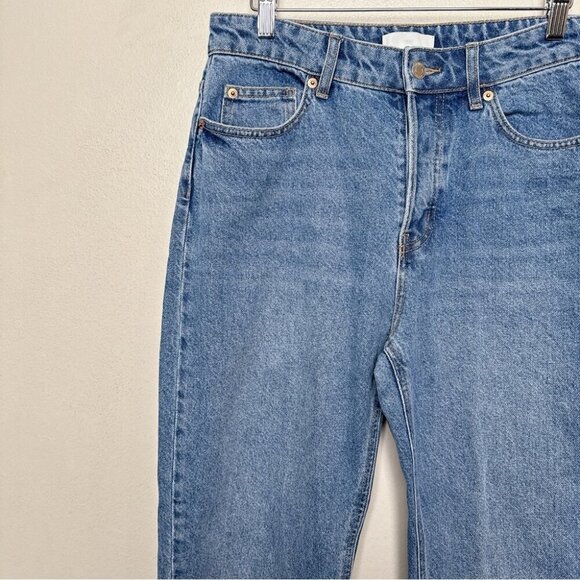 H&M Womens 6 Straight High Rise Jeans Medium Wash - Picture 3 of 13